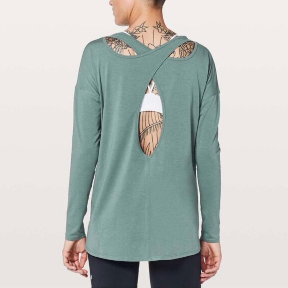 Lululemon Back Into It Women's Green Open-Back Top